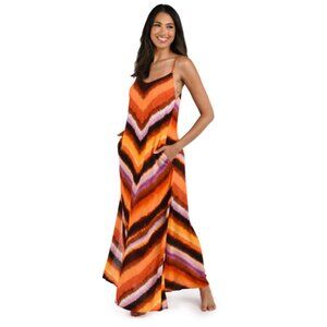 La Blanca - Upon the Horizon Over the Shoulder Maxi Dress Cover Up - M (NWT)
